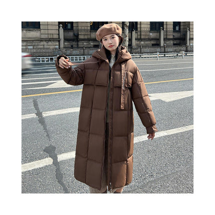 Women's Long Puffer Jacket Winter Maxi Hooded Outwear Thicken Coats