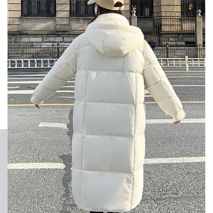 Women's Long Puffer Jacket Winter Maxi Hooded Outwear Thicken Coats