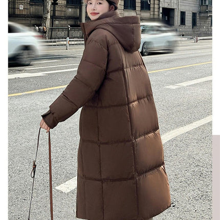 Women's Long Puffer Jacket Winter Maxi Hooded Outwear Thicken Coats