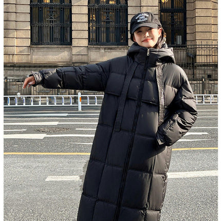 Women's Long Puffer Jacket Winter Maxi Hooded Outwear Thicken Coats