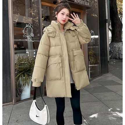 Women's Puffer Coat Winter Jacket Padded Outwear with Hood