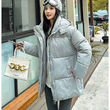 Women's Winter Puffer Jacket Quilted Coats Padded Outwear with Hood