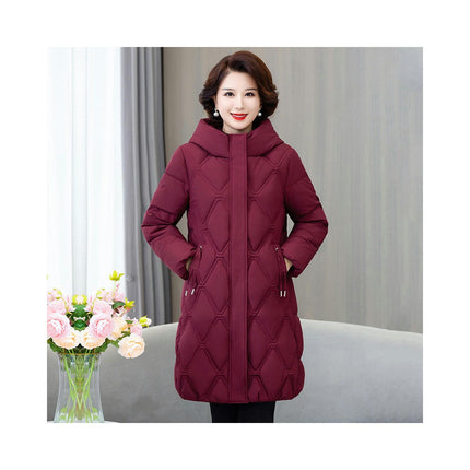 Women's Down Jacket Thicken Winter Puffer Coats Quilted Hooded Padded Outwear