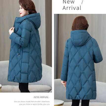 Women's Down Jacket Thicken Winter Puffer Coats Quilted Hooded Padded Outwear