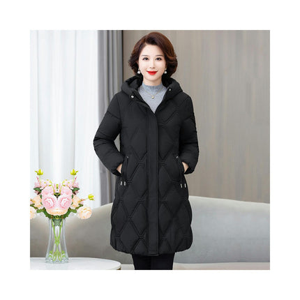 Women's Down Jacket Thicken Winter Puffer Coats Quilted Hooded Padded Outwear