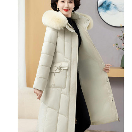 Women's Winter Coat Puffer Jacket Quilted Outwear with Faux Fur Hood