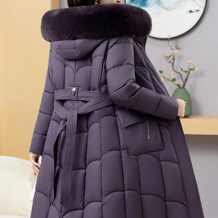 Women's Winter Coat Puffer Jacket Quilted Outwear with Faux Fur Hood