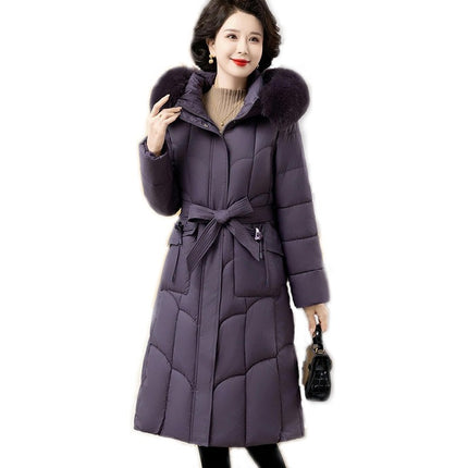 Women's Winter Coat Puffer Jacket Quilted Outwear with Faux Fur Hood