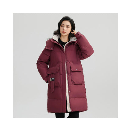 Women's Winter Quilted Puffer Coat Padded Hooded Jacket Outwear