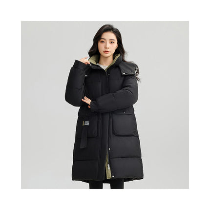 Women's Winter Quilted Puffer Coat Padded Hooded Jacket Outwear