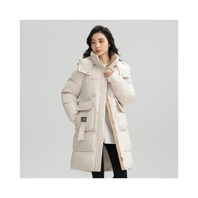 Women's Winter Quilted Puffer Coat Padded Hooded Jacket Outwear