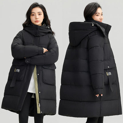 Women's Winter Quilted Puffer Coat Padded Hooded Jacket Outwear