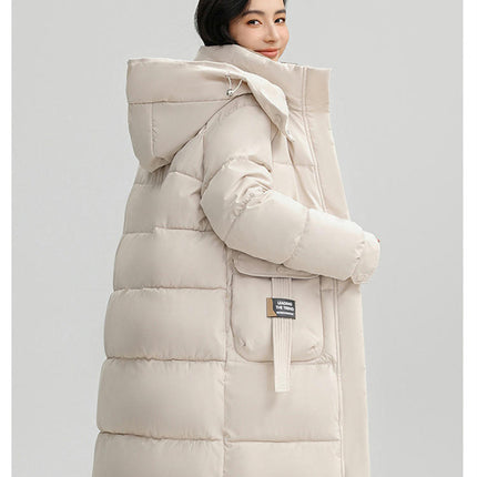 Women's Winter Quilted Puffer Coat Padded Hooded Jacket Outwear