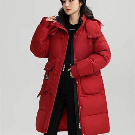 Women's Winter Quilted Puffer Coat Padded Hooded Jacket Outwear