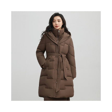 Women's Hooded Winter Down Coat Quilted Padded Puffer Jacket