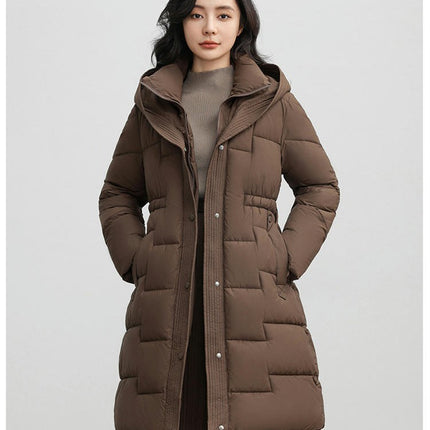 Women's Hooded Winter Down Coat Quilted Padded Puffer Jacket