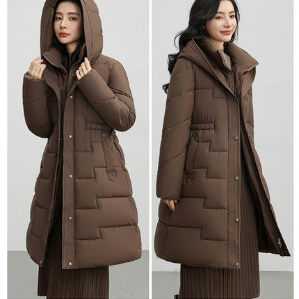 Women's Hooded Winter Down Coat Quilted Padded Puffer Jacket