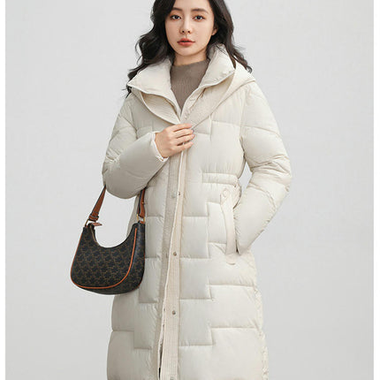 Women's Hooded Winter Down Coat Quilted Padded Puffer Jacket