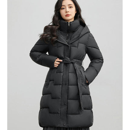 Women's Hooded Winter Down Coat Quilted Padded Puffer Jacket