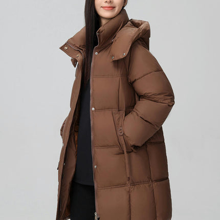 Women Puffer Jacket Outwear Winter Quilted Hooded Padded Coat