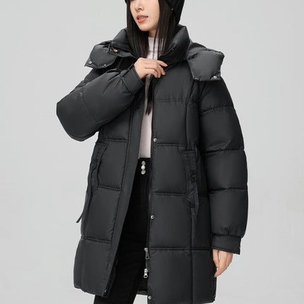 Women Puffer Jacket Outwear Winter Quilted Hooded Padded Coat