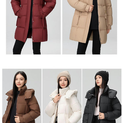 Women Puffer Jacket Outwear Winter Quilted Hooded Padded Coat