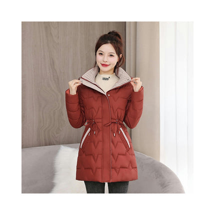 Puffer Coat for Women- Mid-Length Hooded Winter Jacket Outwear