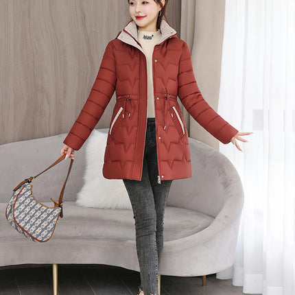 Puffer Coat for Women- Mid-Length Hooded Winter Jacket Outwear