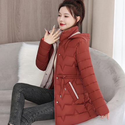 Puffer Coat for Women- Mid-Length Hooded Winter Jacket Outwear