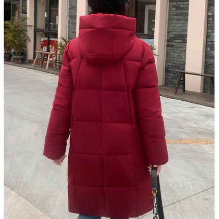 Women's Thickened Down Coat Winter Hooded Padded Puffy Jacket