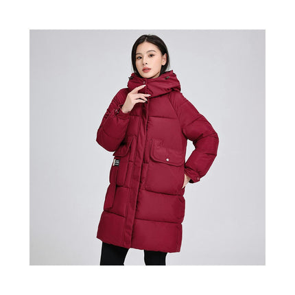 Women's Winter Puffer Coat Hooded Down Jacket Long Padded Outwear