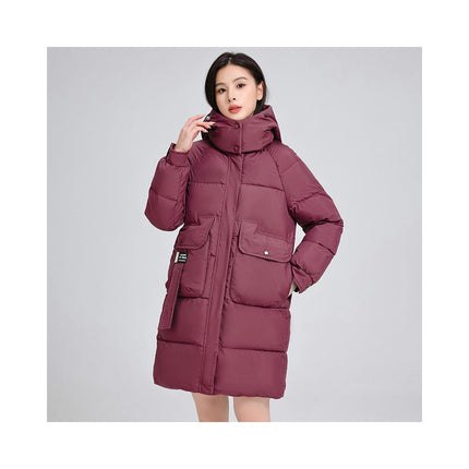 Women's Winter Puffer Coat Hooded Down Jacket Long Padded Outwear