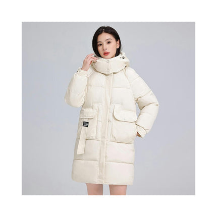 Women's Winter Puffer Coat Hooded Down Jacket Long Padded Outwear