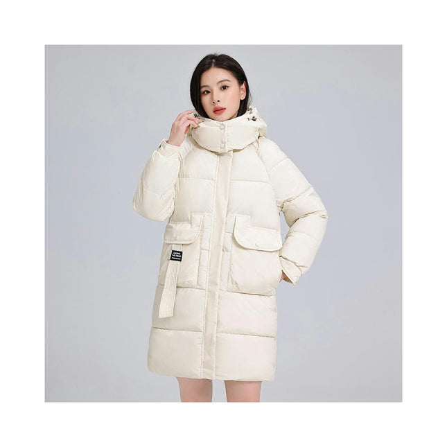 Women's Winter Puffer Coat Hooded Down Jacket Long Padded Outwear