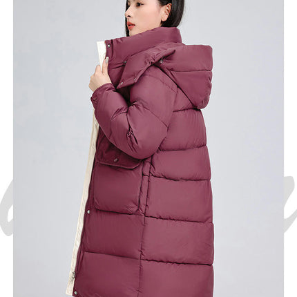 Women's Winter Puffer Coat Hooded Down Jacket Long Padded Outwear