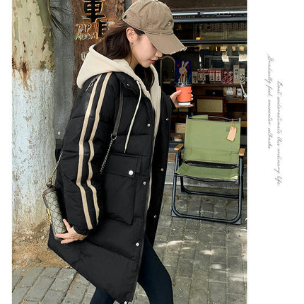 Women's Winter Puffer Coat Long Padded Jacket Outwear with Hood