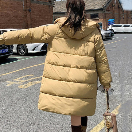 Women's Long Puffer Padded Jacket Outwear Winter Hooded Down Coat