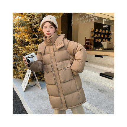 Women's Winter Thicken Long Outwear Hooded Puffer Coat Padded Jacket