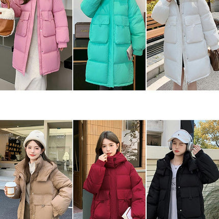 Women's Winter Thicken Long Outwear Hooded Puffer Coat Padded Jacket