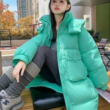 Women's Winter Thicken Long Outwear Hooded Puffer Coat Padded Jacket