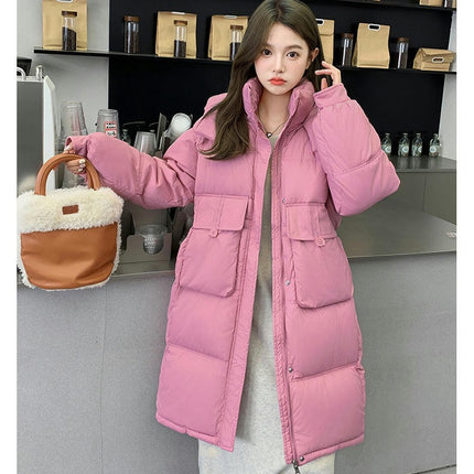 Women's Winter Thicken Long Outwear Hooded Puffer Coat Padded Jacket