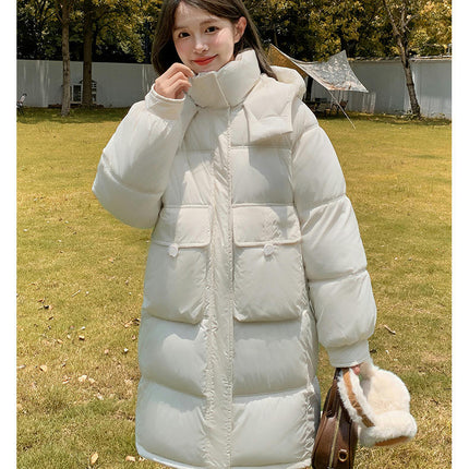 Women's Winter Thicken Long Outwear Hooded Puffer Coat Padded Jacket