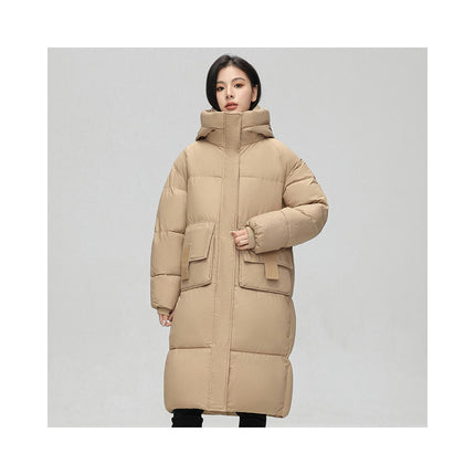 Women's Winter Down Coat Long Padded Puffer Jacket Outwear with Hood