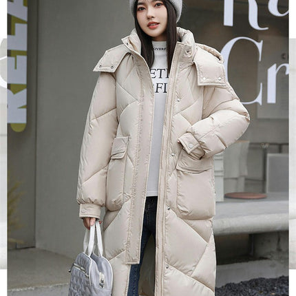 Women's Winter Puffer Coat Long Padded Outwear Hooded Jacket