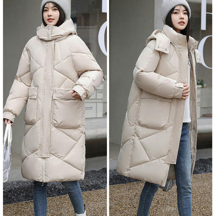 Women's Winter Puffer Coat Long Padded Outwear Hooded Jacket