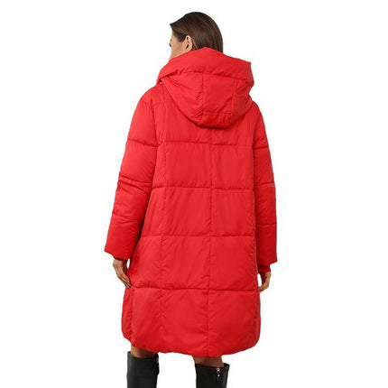 Long Winter Coats for Women Puffer Padded Jacket Outwear with Hood