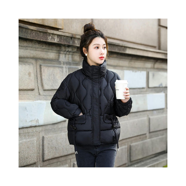 Women's Winter Cropped Puffer Coat Short Zip Up Baggy Jacket