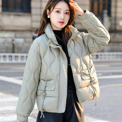 Women's Winter Cropped Puffer Coat Short Zip Up Baggy Jacket