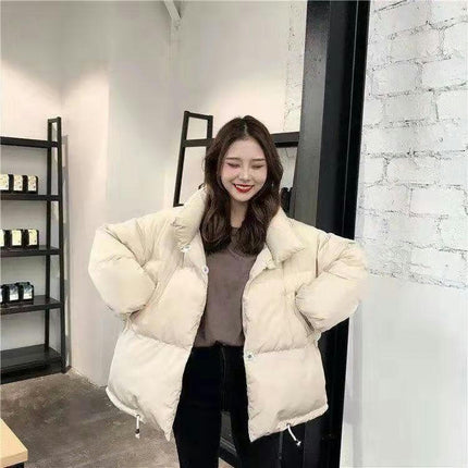 Women's Winter Cropped Puffer Jacket Short Zip Up Quilted Coat