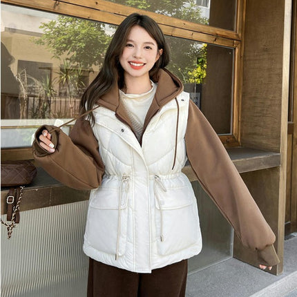 Puffer Coat For Women Zip Up Hooded Jackets Winter Warm Outerwear